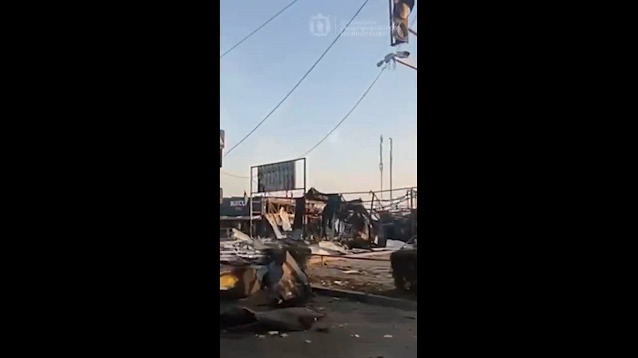Zaporozhye: aftermath of the Russian strike on an industrial facility ...