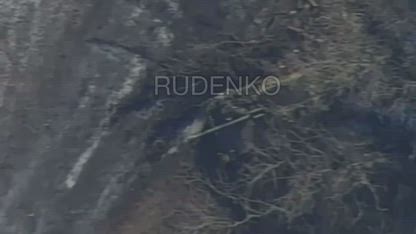 Video footage of the UAV-kamikaze strike on the Ukrainian self-propelled guns 2S3 "Acacia" in the area of Vogledar.