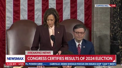 WATCH: Kamala Harris announces Trump is officially elected POTUS