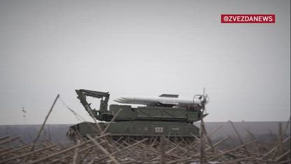 💥 Footage of the combat work of the Russian Buk air defense systems in the NVO zone.