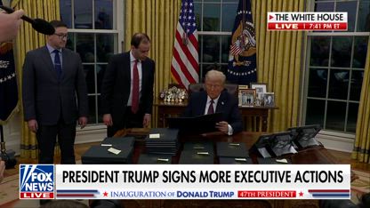 President Trump finds letter from Biden while signing more executive orders