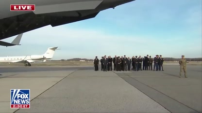 Solemn Salute: Trump attends dignified transfer of fallen US soldiers and interpreter