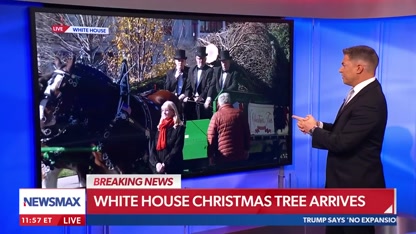 Melania Trump welcomes the White House Christmas tree