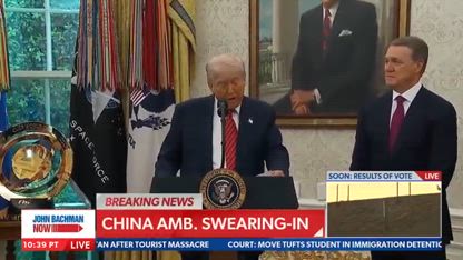 Trump honors World War victories as China Ambassador sworn-in