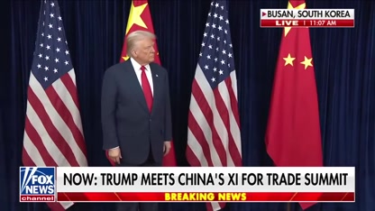 WATCH: President Trump and China's Xi Jinping shake hands