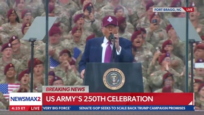 Trump at Fort Bragg: I will stop invasion of our country