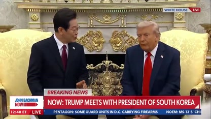 President Trump meets with South Korea President in Oval Office