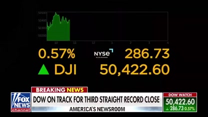 Markets hit record highs as Trump presses economic pitch