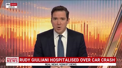 Rudy Giuliani hospitalised following car crash