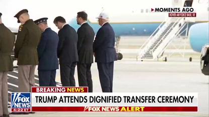 WATCH: President Trump attends dignified transfer ceremony