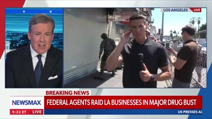 NEWSMAX gets special footage of FBI drug raid in Los Angeles