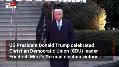 President Trump celebrates Germanys conservative party win