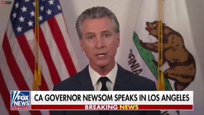 Newsom points finger at Trump for anti-ICE riots in glitchy video: 'Perilous moment'