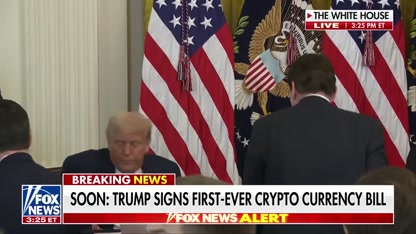 ‘THIS IS NOT AN AUTOPEN’: Trump swipes at Biden while signing crypto bill