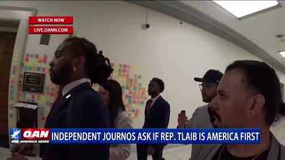 Tlaib Tries to Have Independent Journalists Removed After Question on 'Americans First'