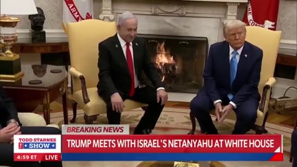 President Trump meets with Israel's Benjamin Netanyahu about Gaza ceasefire